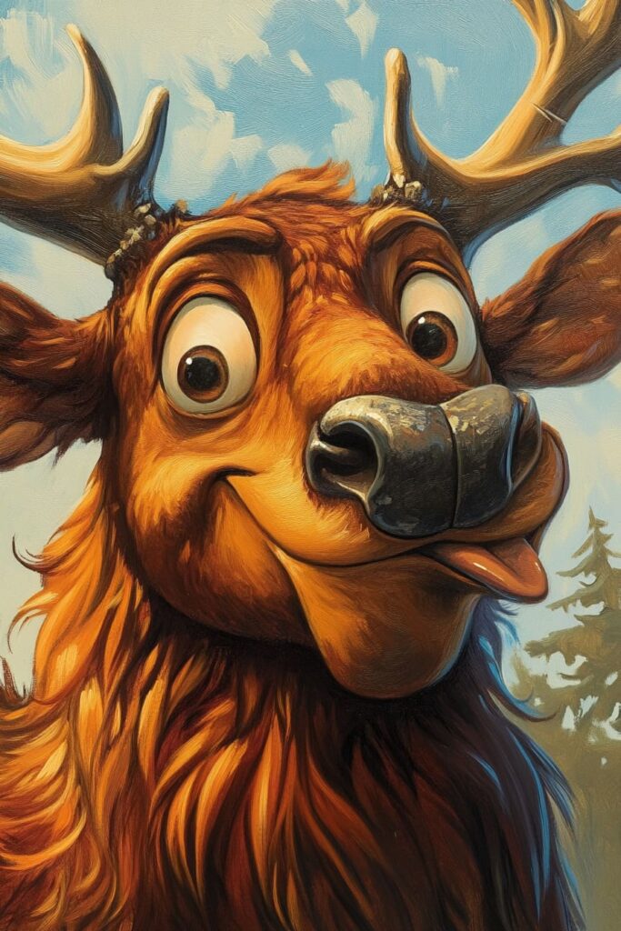 Animal Caricature - Moose