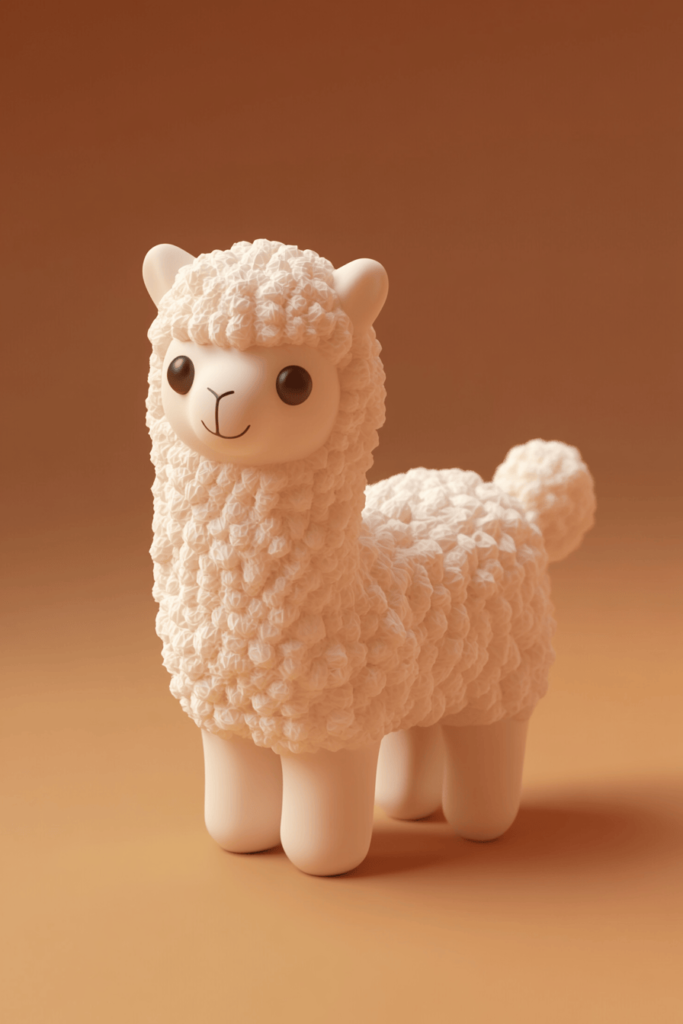 3D Alpaca Animal Emoji