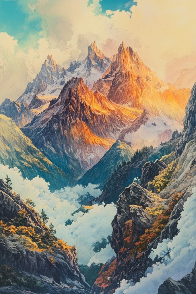 landscape of mountain range