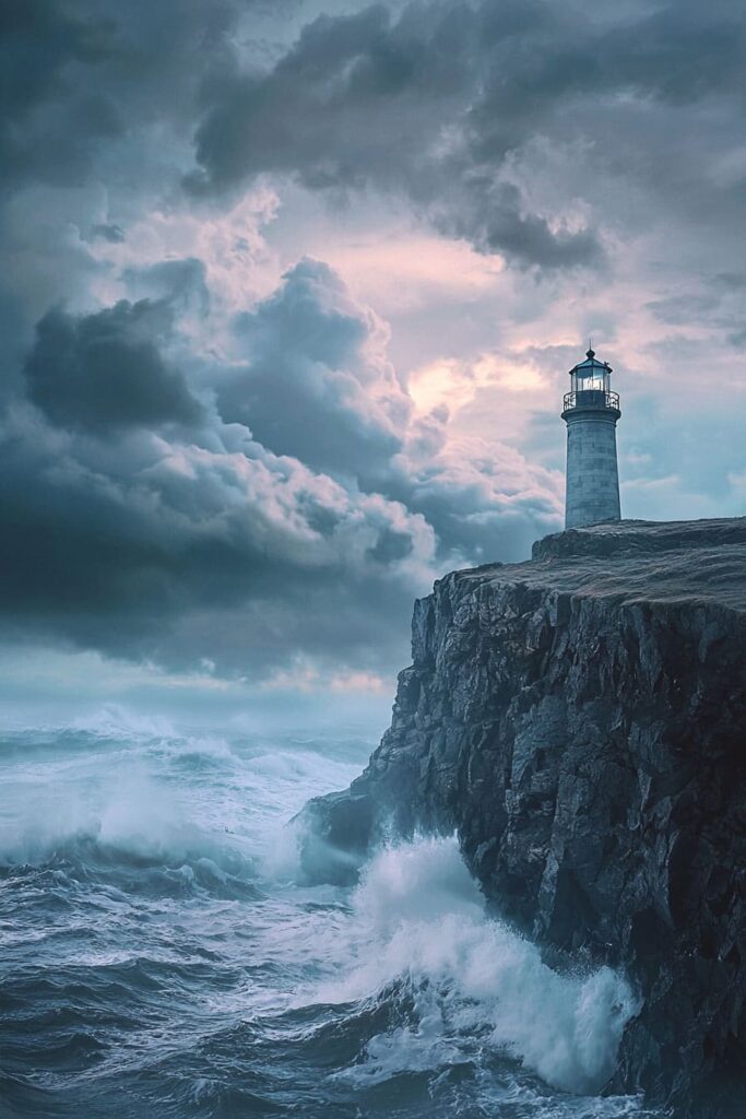 lighthouse on a cliff